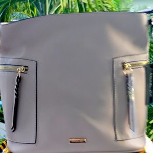 RACHEL ZOE MAUVE LEATHER SHOULDER BAG 💼